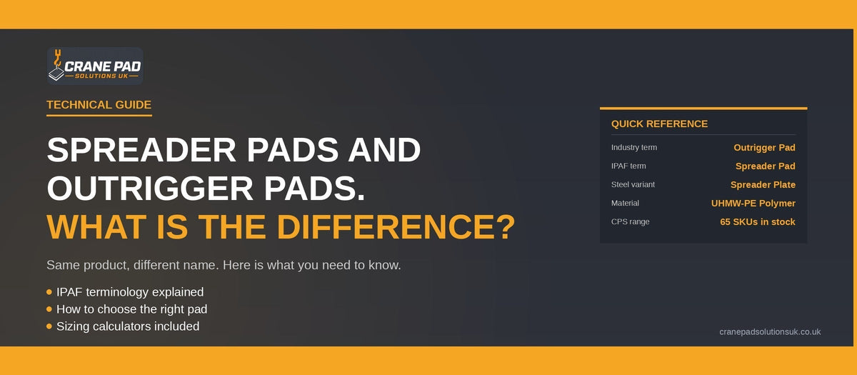 Spreader pads and outrigger pads UHMW-PE technical guide from Crane Pad Solutions UK
