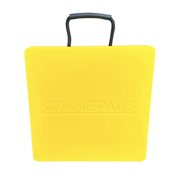 Hi-Viz yellow UHMW-PE crane pad, UK supplier