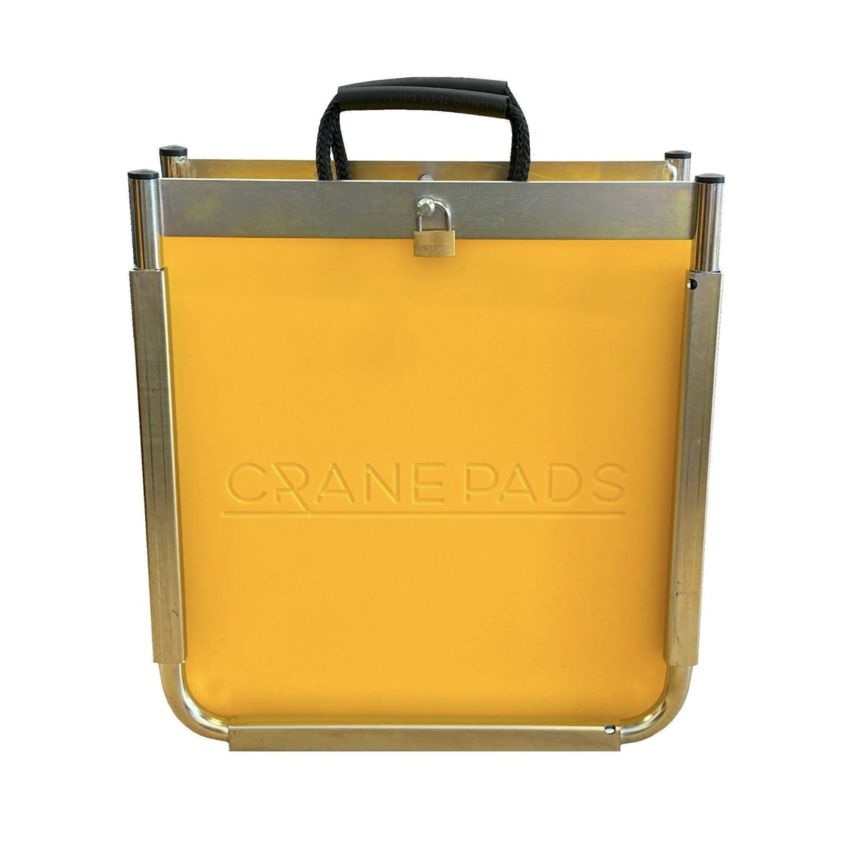 400x400x40mm hi-viz yellow outrigger pad stowage kit galvanised holster